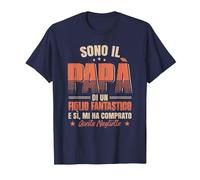 Sono Il Papa di Un Figlio Fantastico Padre papà Maglietta, Uomo, Navy, M