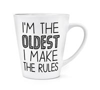 Sono Il Più Grande Faccio Le Regole Tazza Latte 12oz Fratello Sorella Fratello