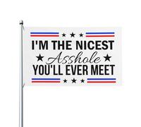 Sono il più simpatico stronzo che tu abbia mai incontrato. Bandiere 3x5 piedi per decorazioni interne ed esterne, stendardo per processione con 2 occhielli.