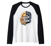 Sono il sole e la tempesta divertente motivazionale cristiano Maglia con Maniche Raglan