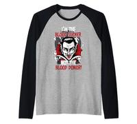 Sono Il succhiasangue, Non Il Vampiro donatore di Sangue Halloween Maglia con Maniche Raglan