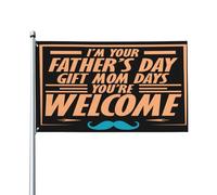 Sono il tuo regalo per la festa del papà. Bandiere per la festa del papà, 3 x 5 piedi, grande striscione di benvenuto, bandiera da giardino, decorazione per esterni, per casa, cortile, regali per fest