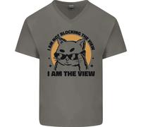 Sono Il Visto Divertente Gatto Uomo V-Neck T-Shirt In Cotone