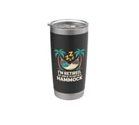 Sono in pensione, il mio lavoro è fare un pisolino per pensionati, vacation hammock Bicchiere termico in acciaio inox doppia parete