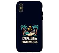 Sono in pensione, il mio lavoro è fare un pisolino per pensionati, vacation hammock Custodia per iPhone X/XS