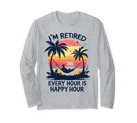 Sono in pensione ogni ora è la pensione degli uomini in pensione Happy Hour Maglia a Manica