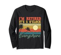 Sono in Pensione Sono Le 5 Ore Ovunque Felice Pensione Maglia a Manica