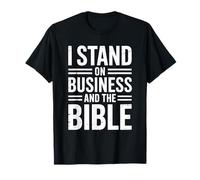 Sono in Piedi sul Business biblico. Capo Cristiano Maglietta