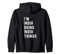 Sono India Que Fa Cose di India Felpa con Cappuccio