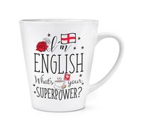 Sono Inglese Qual È Il Tuo Superpotere Tazza Da Latte 12oz - Rugby Inglese