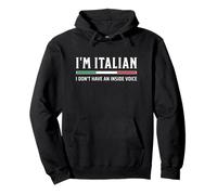 Sono Italiano Non Ho Una Voce Interiore Felpa con Cappuccio