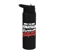 Sono Jonathan Sarcasmo Lingua Dire Divertente Nome Jonathan Stainless Steel Insulated Water Bottle