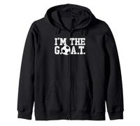 Sono la Capra da Calcio G.O.A.T Felpa con Cappuccio
