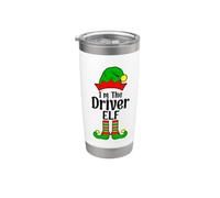 Sono la famiglia Driver Elf Matching Christmas Bicchiere termico in acciaio inox doppia parete