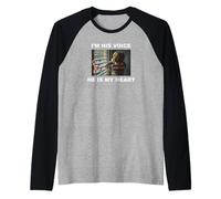 Sono la Sua Voce, Lui è Il Mio Cuore autismo Maglia con Maniche Raglan