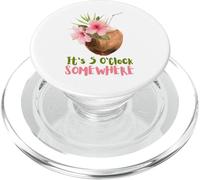 Sono le 5 in punto da qualche parte Cocktail di cocco Bere Vacanza PopSockets PopGrip per MagSafe