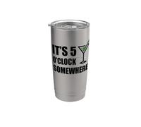Sono le 5 ore da qualche parte divertente vacanza Happy Hour Bere Bicchiere termico in acciaio inox doppia parete