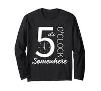 Sono Le 5 Ore da qualche Parte Divertente Vacanza Happy Hour Bere Maglia a Manica