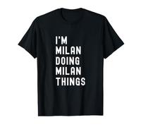 Sono Milan Que Fa Cose di Milan Maglietta con Stampa Grafica Economica