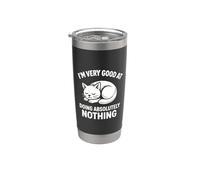 Sono molto bravo a non fare nulla di pigro gatto Bicchiere termico in acciaio inox doppia parete
