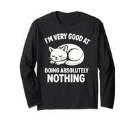 Sono Molto Bravo a Non Fare Nulla di Pigro Gatto Maglia a Manica