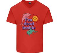 Sono Morto Dentro Delfini Alba Maglietta In Cotone A V Per Uomo