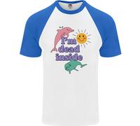 Sono Morto Dentro Maglietta Da Baseball S/S Per Uomini Con Delfini E Alba