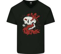 Sono Morto Dentro Teschio Gotico Emo Maglietta In Cotone A V Per Uomo