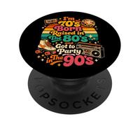 Sono nato negli anni"70 e sono nato negli anni"80 e ho avuto modo di fare festa negli anni" PopSockets PopGrip Adesivo