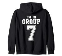 Sono nel Gruppo 7 Viral Meme Gruppo Sette Uomini Donne Teen Slang Felpa con Cappuccio