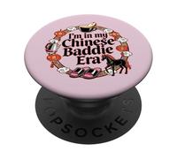SONO NELLA MIA ERA CINESE BADDIE Era Tè bollito alla mela PopSockets PopGrip Adesivo