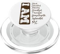 Sono Nero Mese della Storia Mese Strong Educated Proud Afro PopSockets PopGrip per MagSafe