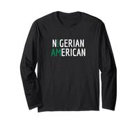 Sono nigeriano Americano - Nigeria e America Pride Maglia a Manica
