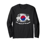 Sono orgoglioso delle mie radici - Bandiera vintage della Corea del Sud Patriottica Maglia a Manica