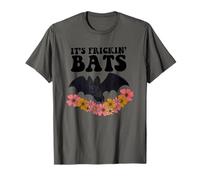 Sono pazzi pipistrelli I love Halloween I pipistrelli volanti riempiono il cielo Maglietta