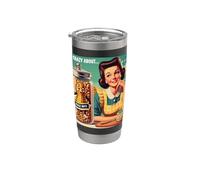 Sono pazzo di Deez Jar of Nuts Annuncio casalinga di metà secolo Bicchiere termico in acciaio inox doppia parete