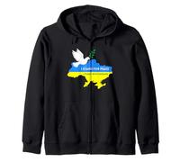 Sono per la Pace, sostengo l'Ucraina con Il Sostegno ucraino Felpa con Cappuccio