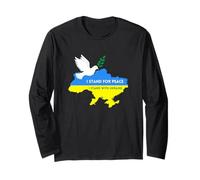Sono per la Pace, sostengo l'Ucraina con Il Sostegno ucraino Maglia a Manica