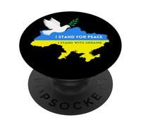 Sono per la pace, sostengo l'Ucraina con il sostegno ucraino PopSockets PopGrip Adesivo