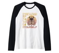 Sono per Lo più Pace Amore e Cani e Un po 'F Te Stesso Maglia con Maniche Raglan