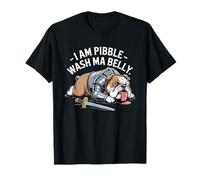 Sono Pibble Dog Puppy Wash Clean My Belly Meme Pit Bull Maglietta
