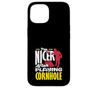 Sono più bello dopo aver giocato Cornhole Lover Custodia per iPhone 15