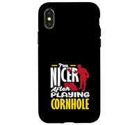 Sono più bello dopo aver giocato Cornhole Lover Custodia per iPhone X/XS