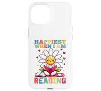 Sono più felice quando leggo - Cute Book Reader Lover Bookworm Custodia per iPhone 15