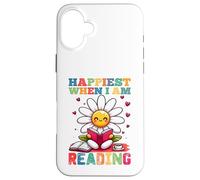 Sono più felice quando leggo - Cute Book Reader Lover Bookworm Custodia per iPhone 16 Plus