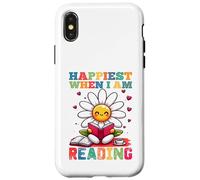 Sono più felice quando leggo - Cute Book Reader Lover Bookworm Custodia per iPhone X/XS