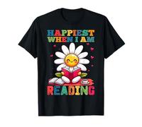 Sono più felice quando leggo - Cute Book Reader Lover Bookworm Maglietta