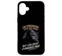 Sono più forte, di quanto pensi sconfiggi un gorilla di cento uomini Custodia per iPhone 16 Plus