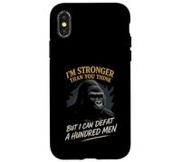 Sono più forte, di quanto pensi sconfiggi un gorilla di cento uomini Custodia per iPhone X/XS