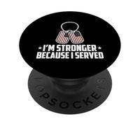 Sono più forte perché ho servito donne veterane donne patriottiche PopSockets PopGrip Adesivo